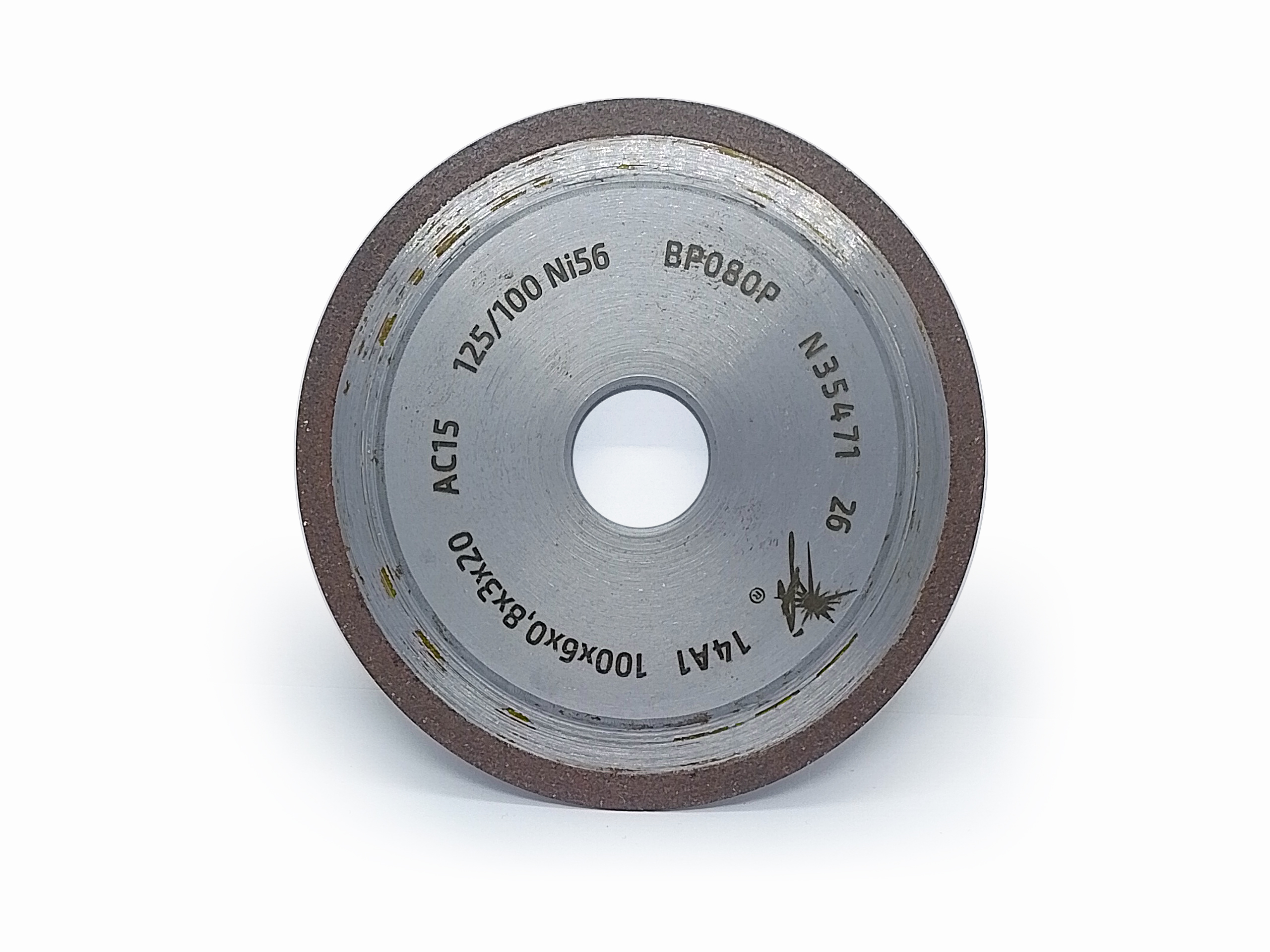 14A1 straight flat grinding wheels 100x6x0.8x3x20 Ni56 100% AC15 D 126 