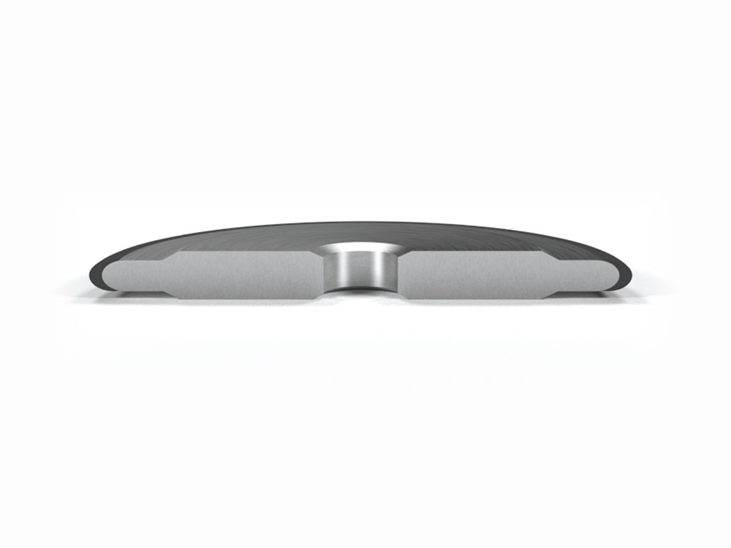 14FF1 flat grinding wheels with double-side conical profile 150x1.5x3x5x8x32 S B2-01 100% AC4 D 107