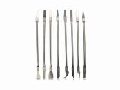 Thin blades stainless steel scraper for glue, carbon deposits, sealant, dirt - kit 8 pcs