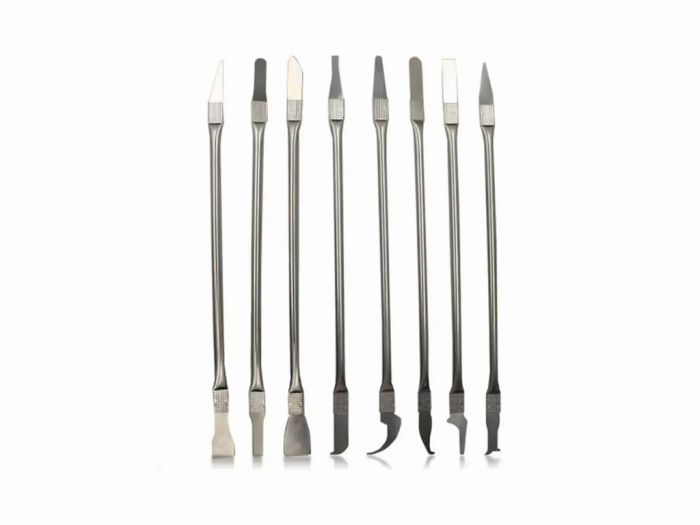 Thin blades stainless steel scraper for glue, carbon deposits, sealant, dirt - kit 8 pcs